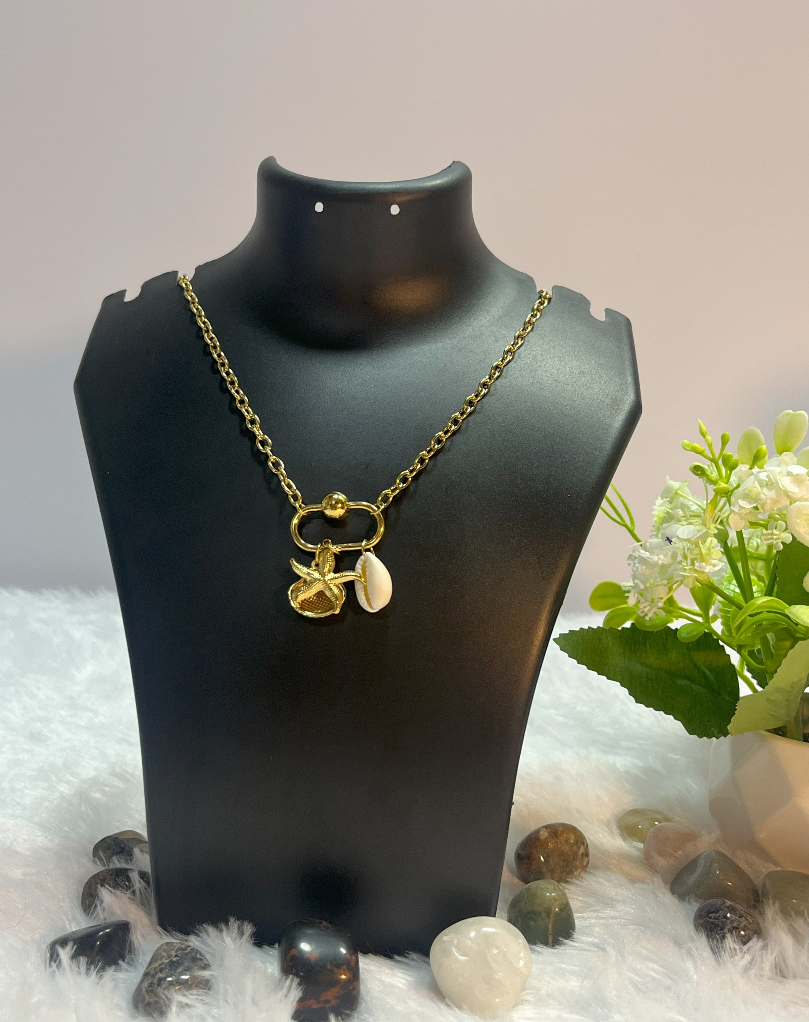 🌊 Premium Ocean Charm Gold Necklace 🌊
