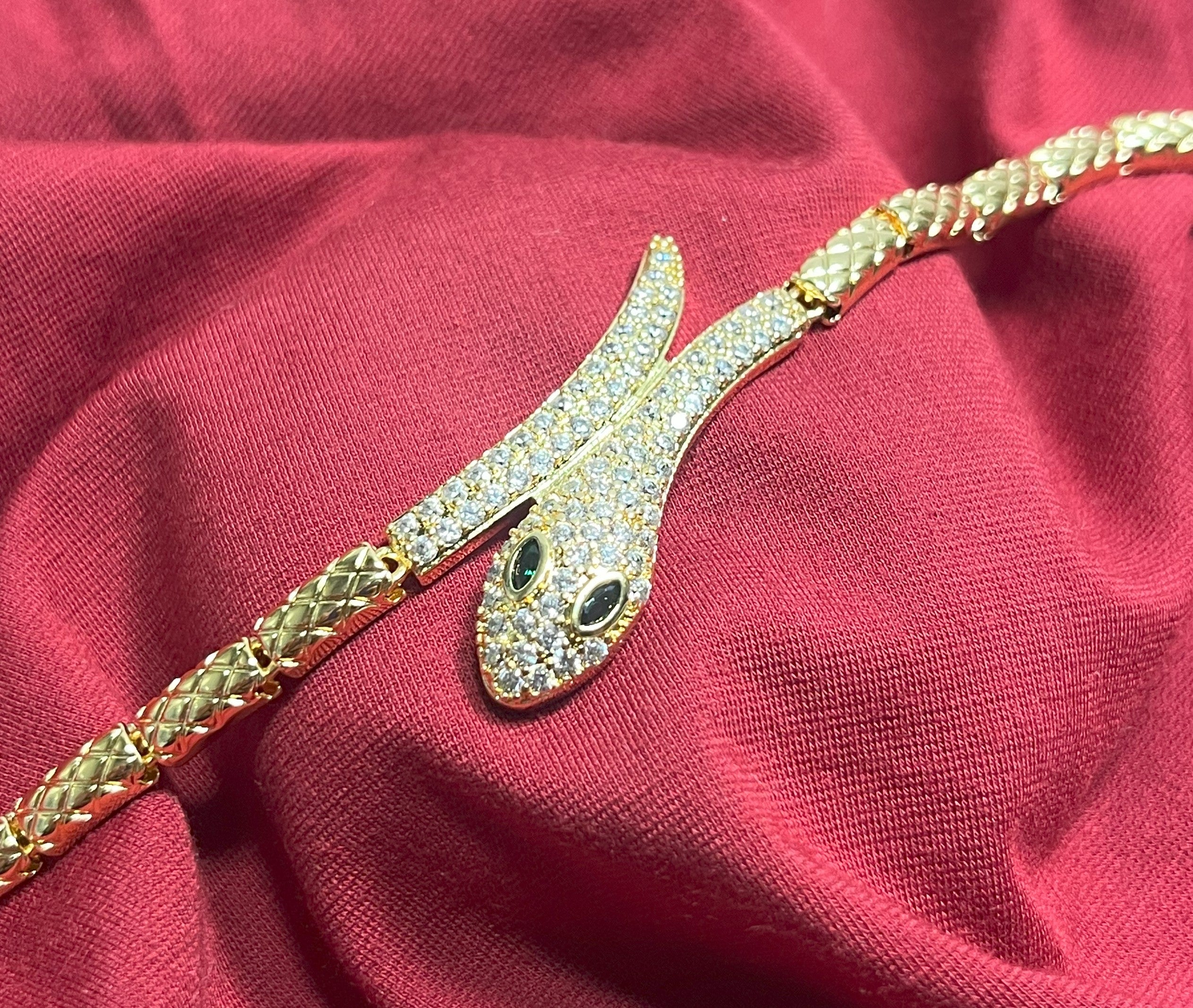 🐍 Luxe Snake Bracelet – PremiumAD Sparkle