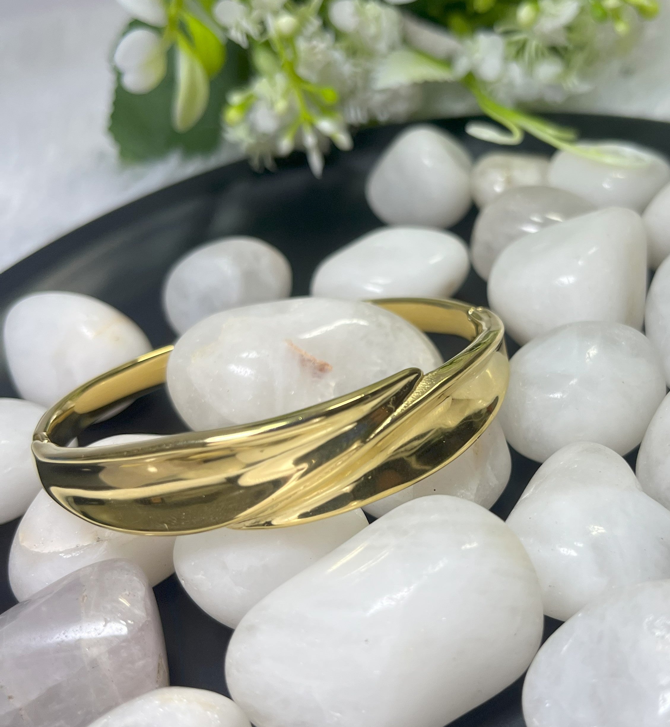 Premium Gold-Plated Wave Design Kada