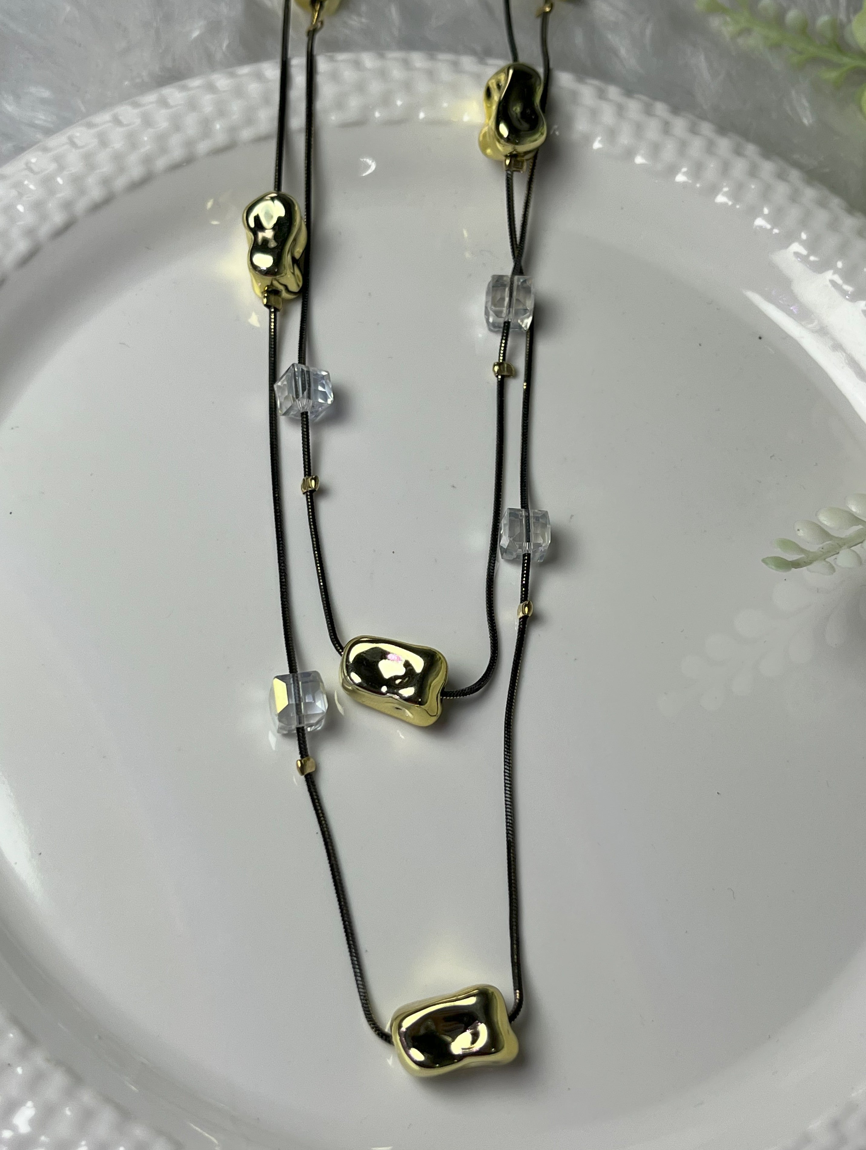 Luxe Pebble Layered Necklace
