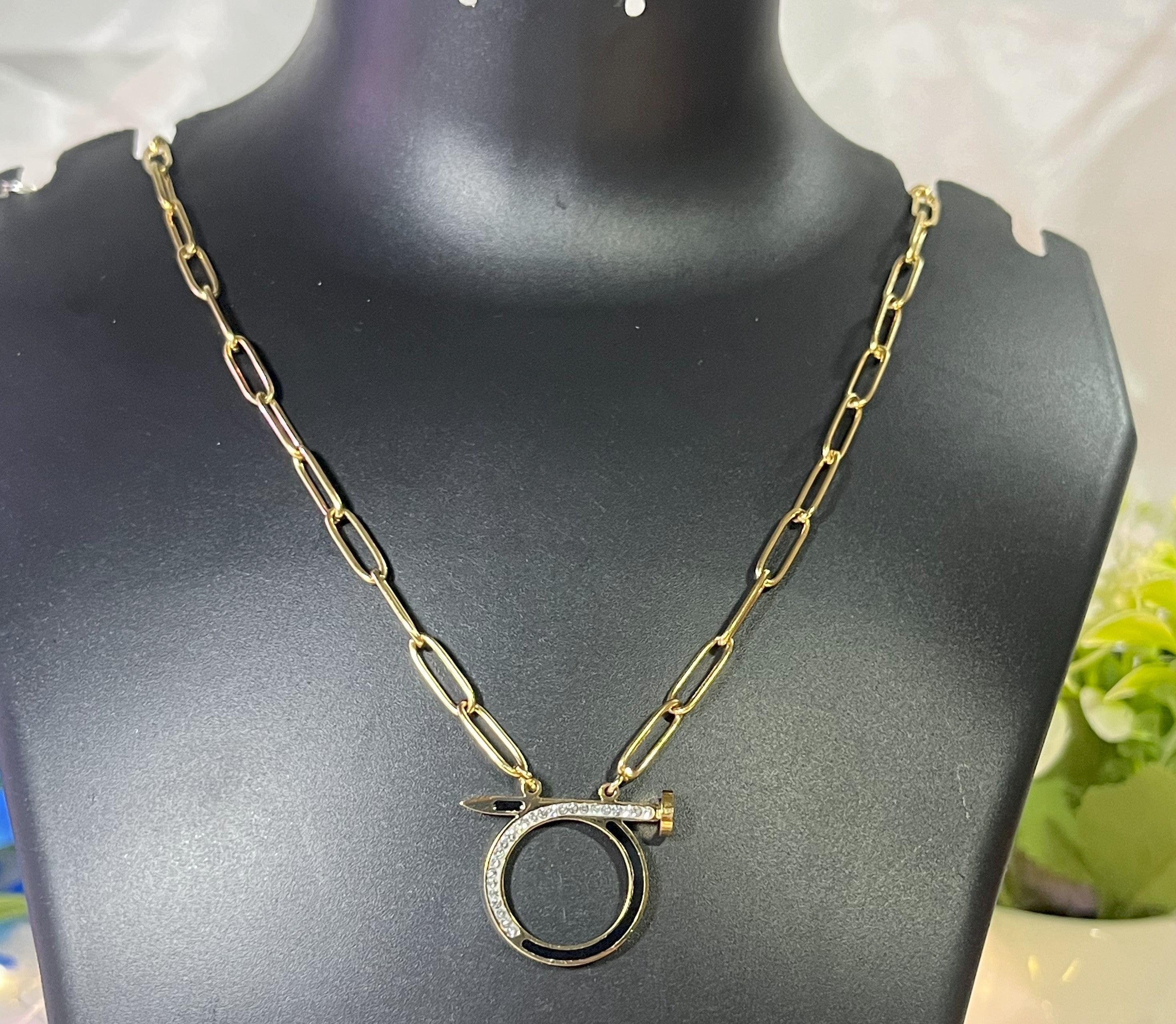 Silver Bolt Charm Chain