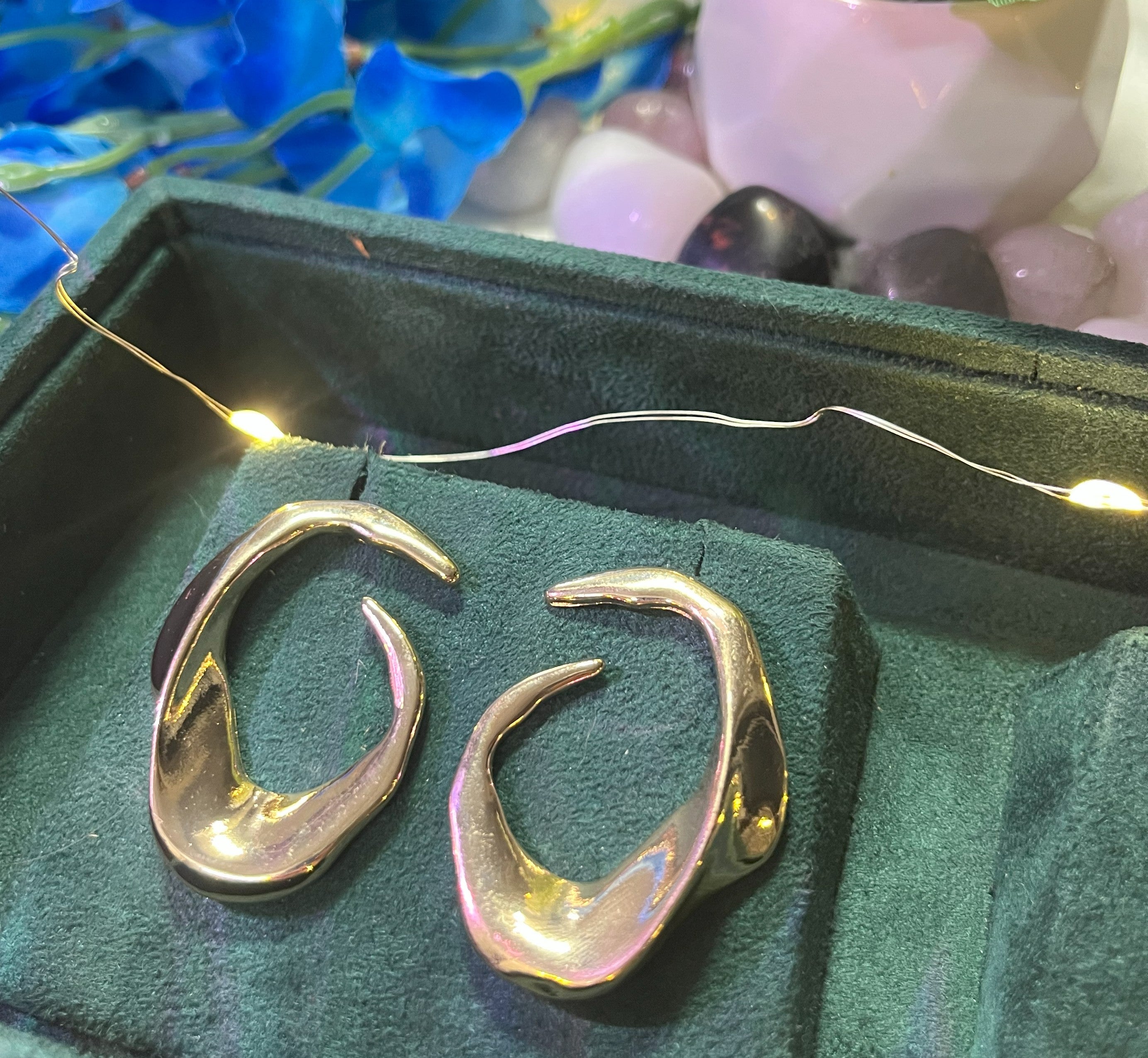 Molten Wave Hoops – Premium Gloss Finish | Anti-Tarnish