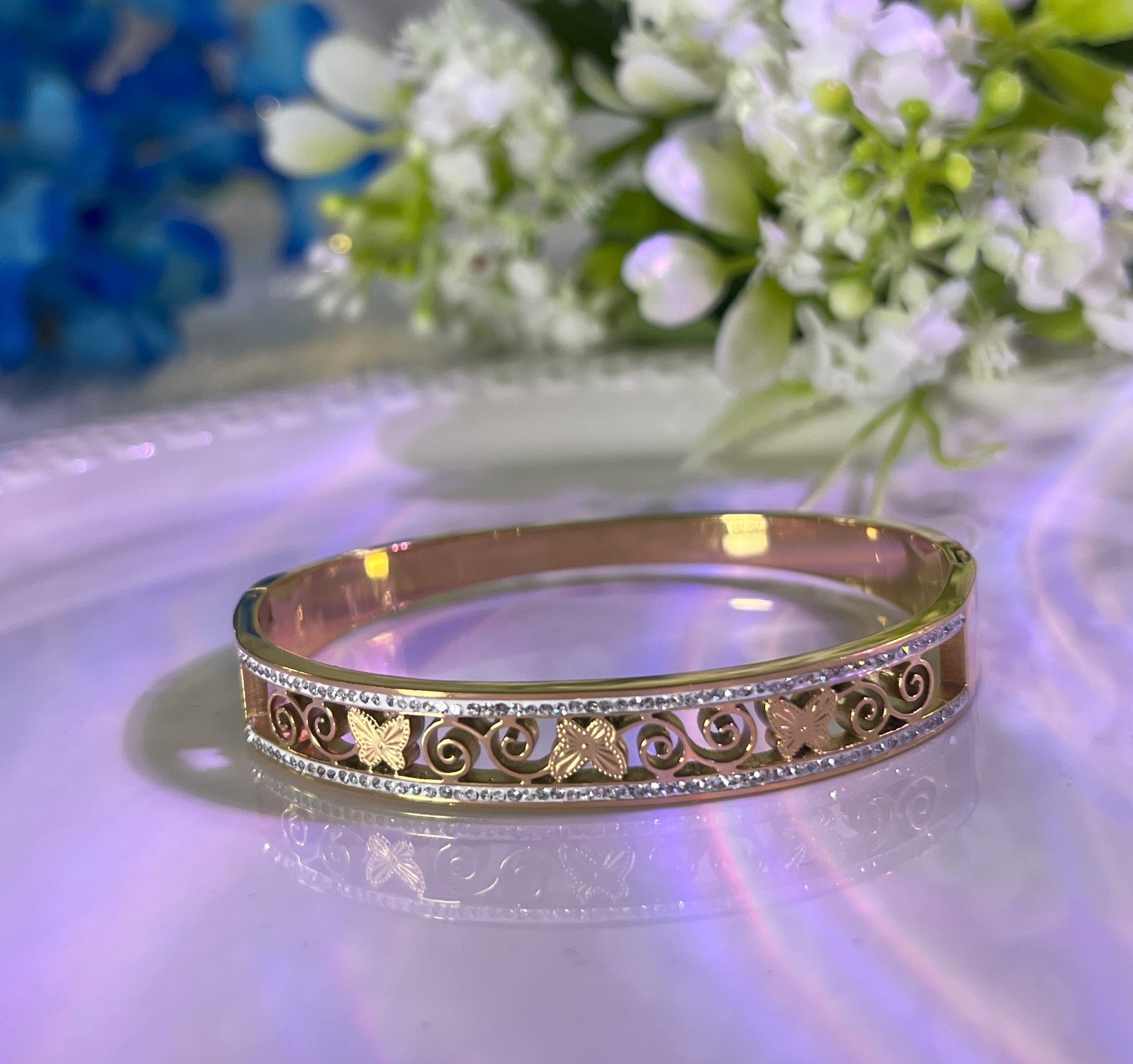 Golden Butterfly Charm Kada