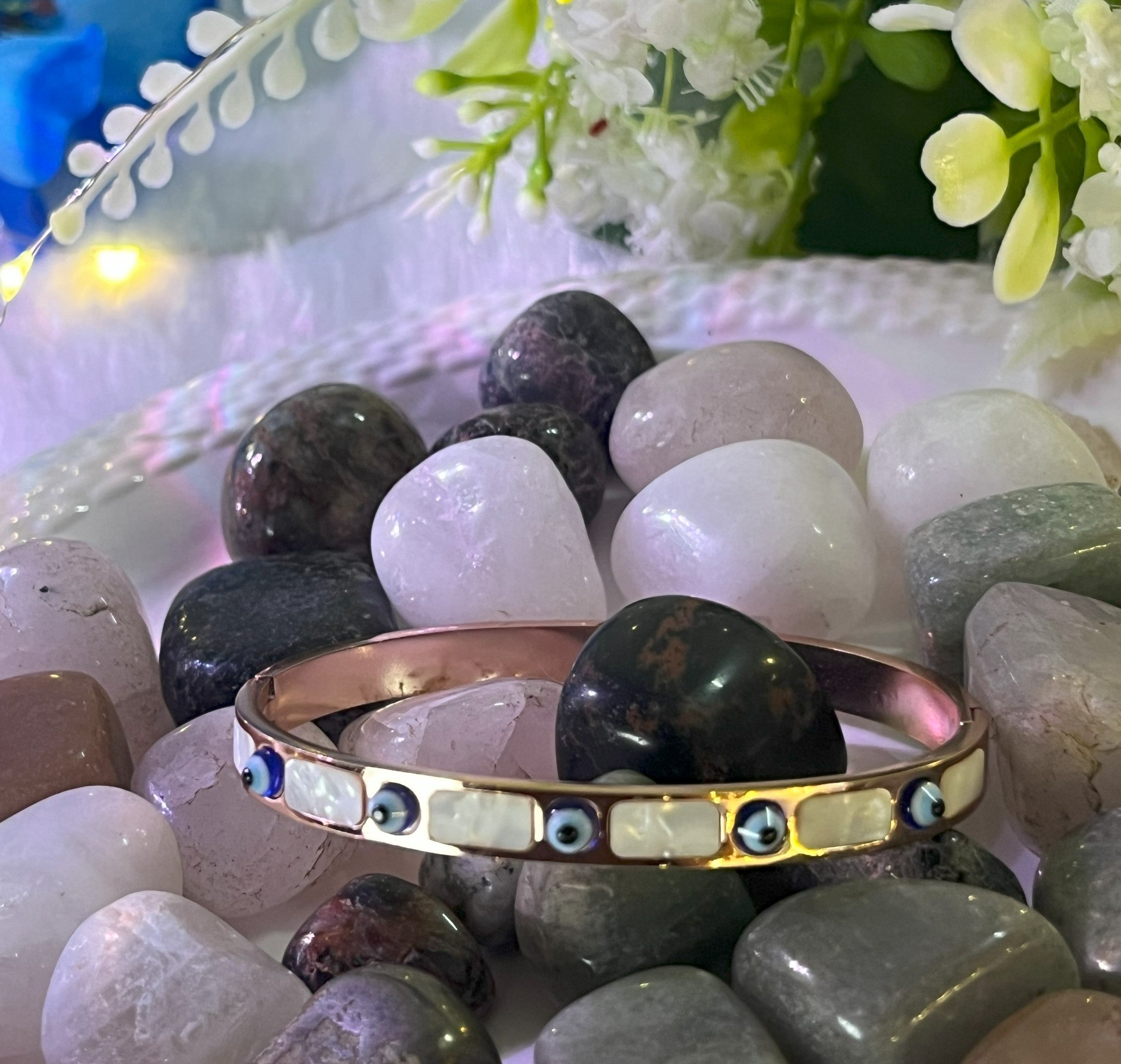 Evil Eye Protection Kada – Rose Gold Premium Finish