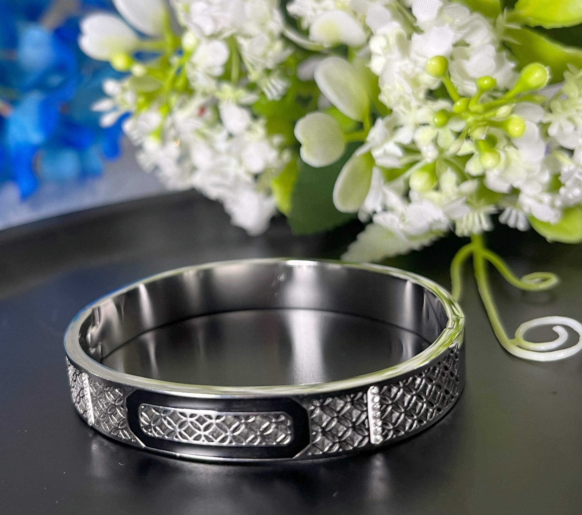 Titan Textured Silver Kada