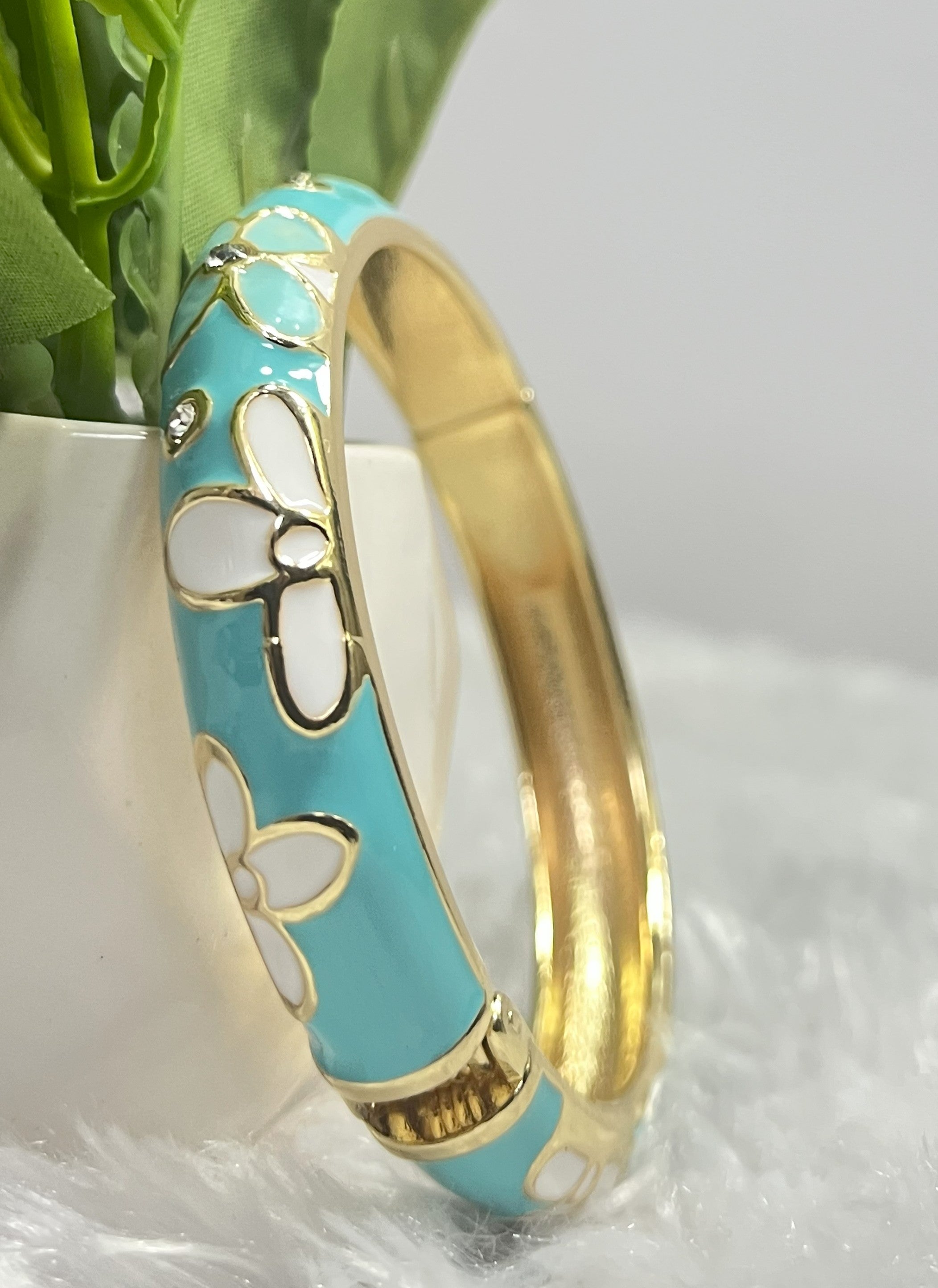 Premium Turquoise Enamel Kada