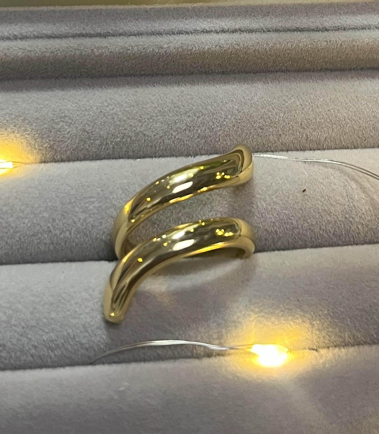 Bold Gold Spiral Wrap Ring