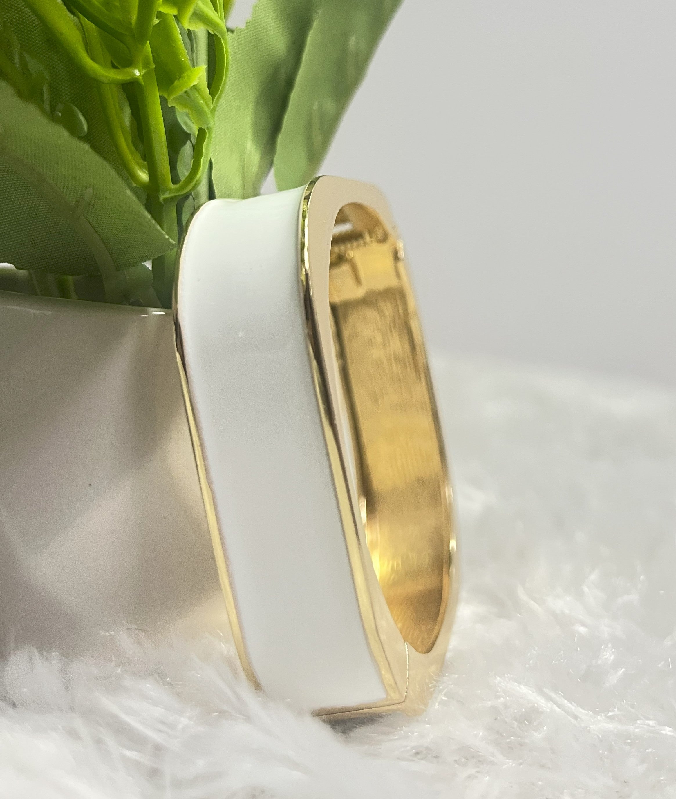 Square Edge Gold Bangle